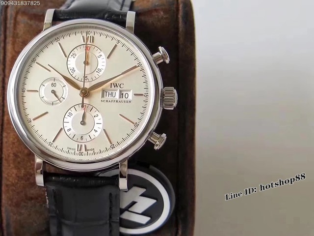 万国手表 IWC波涛菲诺系列多功能计时码表 IWC男士机械腕表 gjs1475